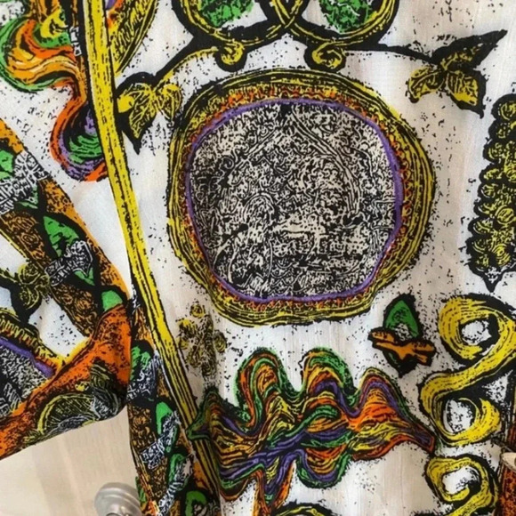 Platinum By Dorothy Schoelen Vintage 80s Button Down Top - Picture 4 of 8